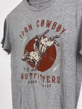 Iron Cowboy Rodeo Bull TX Outfitters American Highway Shirt